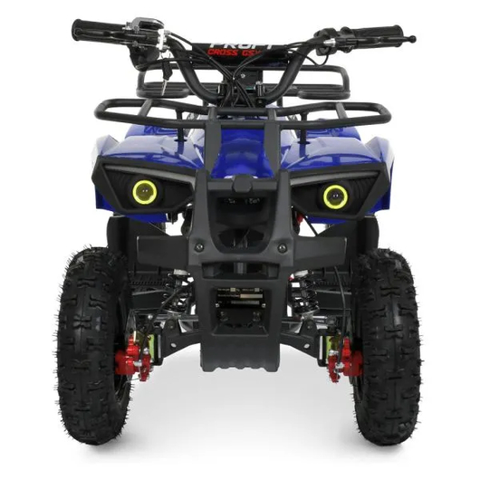 Квадроцикл HB-ATV1000AS-2-4, вигляд спереду: синя підвіска та фари