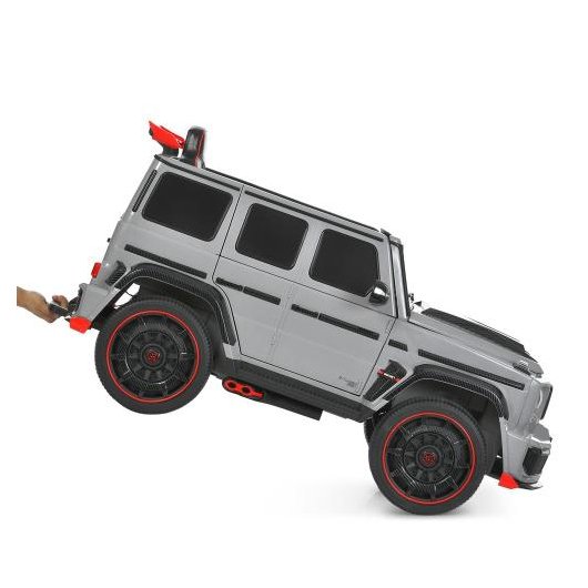 Підвіска та прохідність дитячого джипа M 6257EBLR-11 сірого кольору