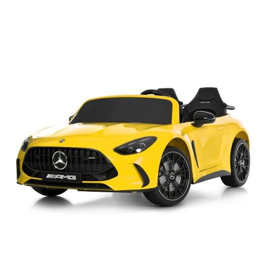 Яскраво-жовта дитяча машина на акумуляторі M 6313EBLR-6 у стилі Mercedes.