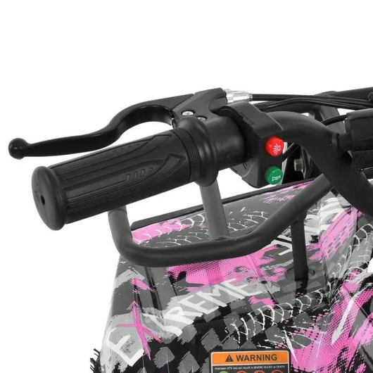 Кермо рожевого квадроцикла HB-ATV1000AS, ручка гальма та гріпса