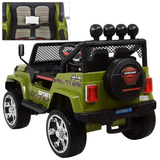 Дитячий електромобіль Джип Bambi M 3237EBLR-10 Jeep Wrangler, зображення 5