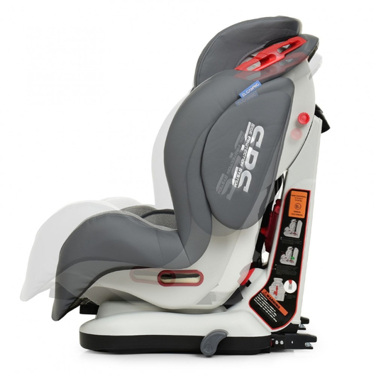 Детское автокресло El Camino ME 1057 BASTION Isofix Light Gray, изображение 4