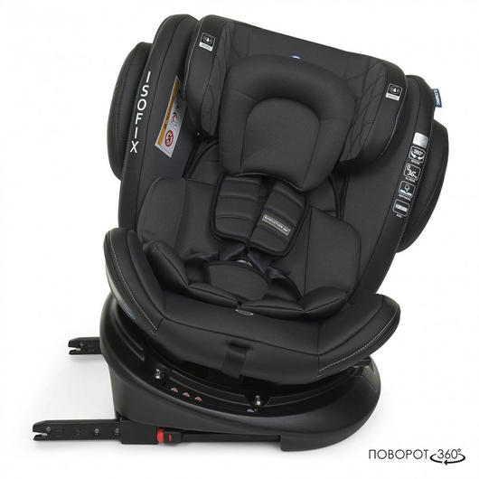 Дитяче автокрісло El Camino ME 1045 EVOLUTION 360 Premium Black, зображення 4