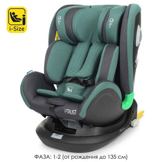 Дитяче автокрісло El Camino ME 1081-B i-TRUST Isofix Hunter Green, зображення 2